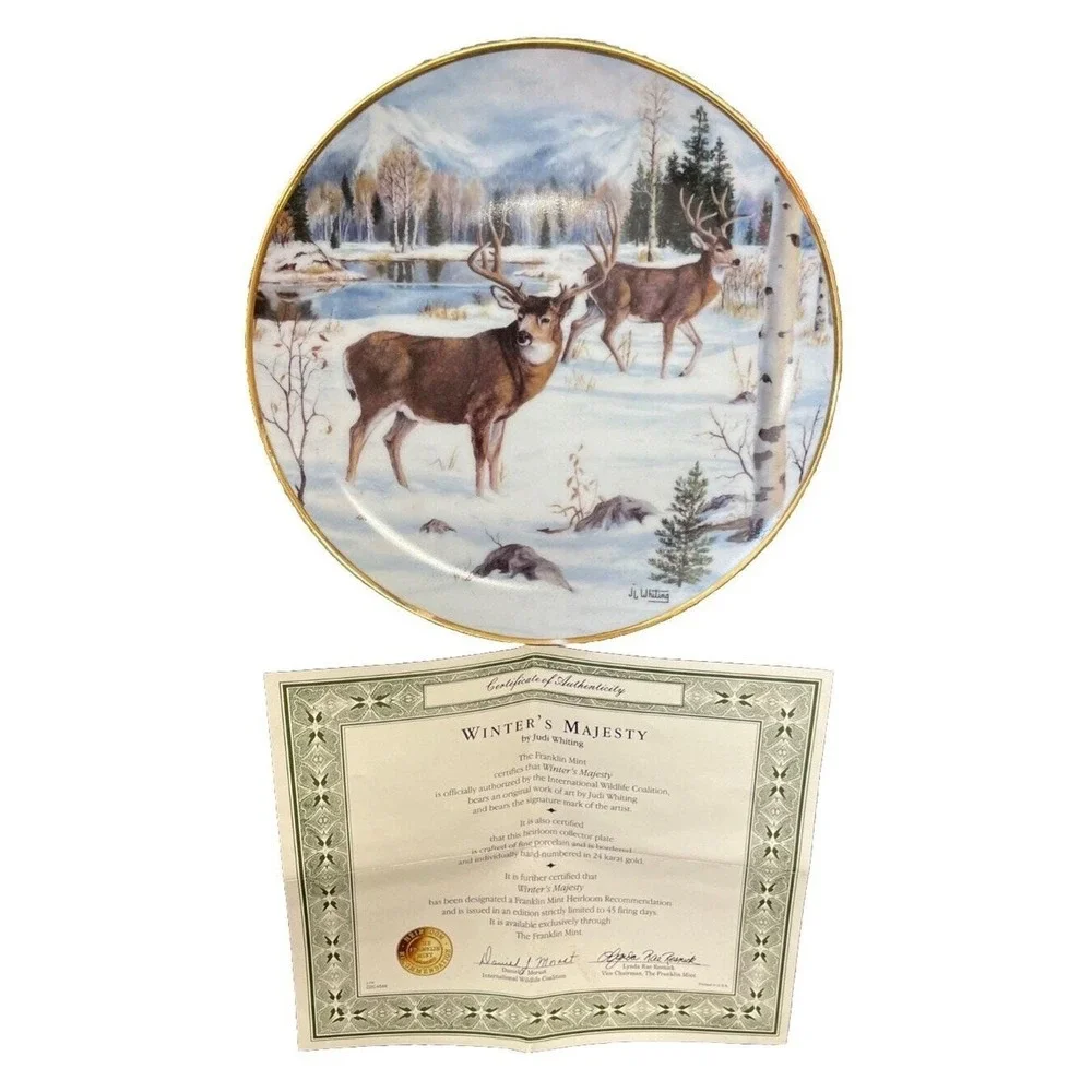 Winter's Majesty Judi‎ Whiting Franklin Mint Collector Plate
